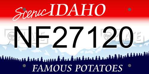 NF27120 Idaho License Plate