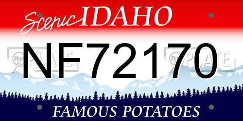 NF72170 Idaho License Plate