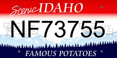 NF73755 Idaho License Plate