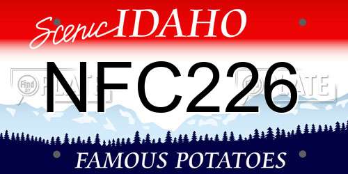 NFC226 Idaho License Plate