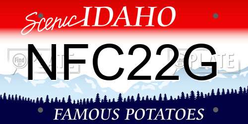 NFC22G Idaho License Plate