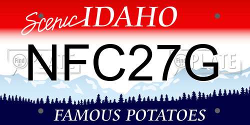 NFC27G Idaho License Plate