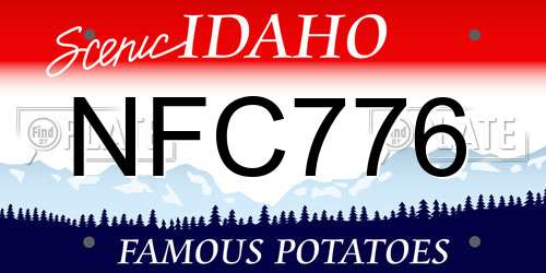 NFC776 Idaho License Plate
