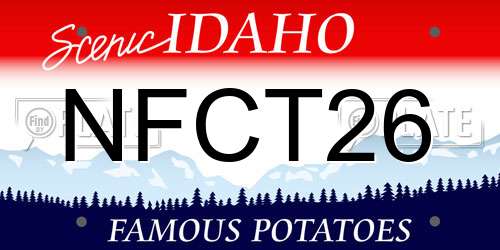 NFCT26 Idaho License Plate