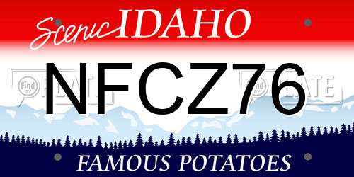 NFCZ76 Idaho License Plate