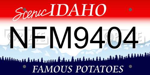 NFM9404 Idaho License Plate