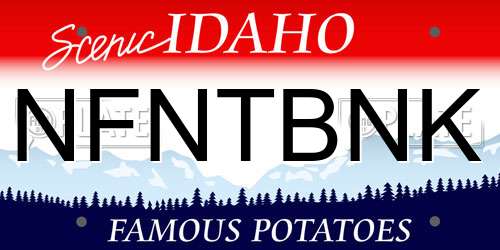 NFNTBNK Idaho License Plate