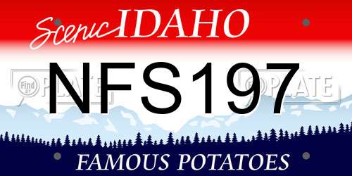 NFS197 Idaho License Plate