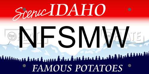 NFSMW Idaho License Plate