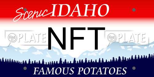 NFT Idaho License Plate