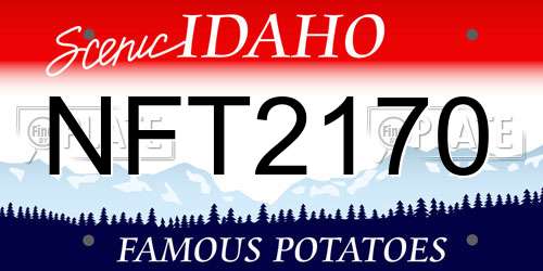 NFT2170 Idaho License Plate