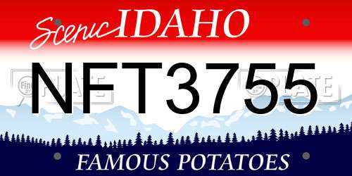 NFT3755 Idaho License Plate