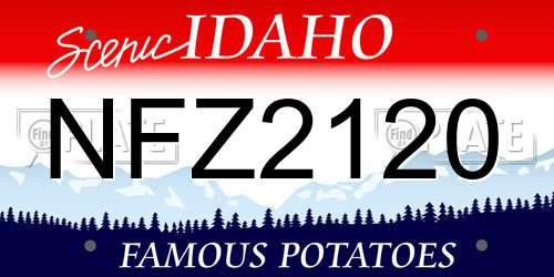 NFZ2120 Idaho License Plate