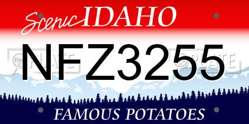 NFZ3255 Idaho License Plate