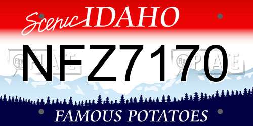NFZ7170 Idaho License Plate