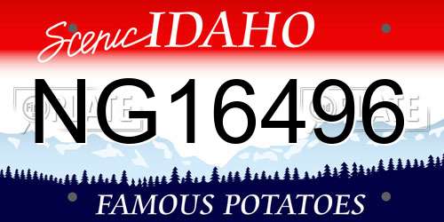 NG16496 Idaho License Plate