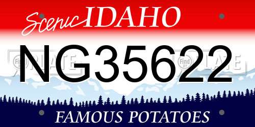 NG35622 Idaho License Plate