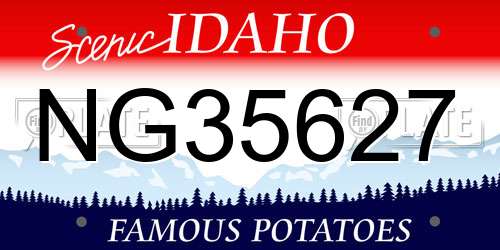 NG35627 Idaho License Plate