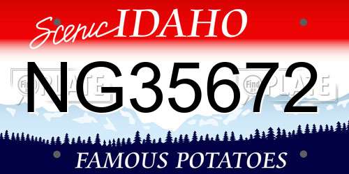 NG35672 Idaho License Plate