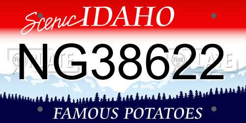 NG38622 Idaho License Plate