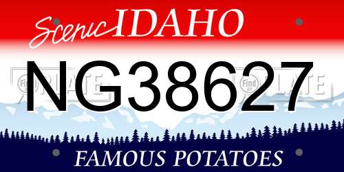NG38627 Idaho License Plate