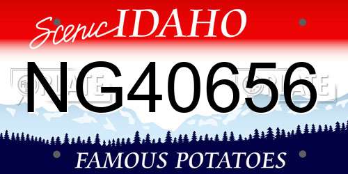 NG40656 Idaho License Plate