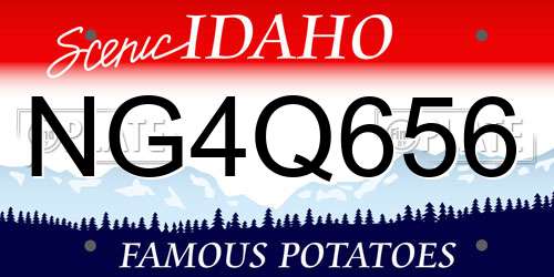NG4Q656 Idaho License Plate