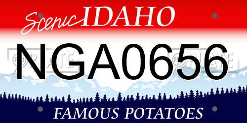 NGA0656 Idaho License Plate
