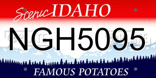 NGH5095 Idaho License Plate