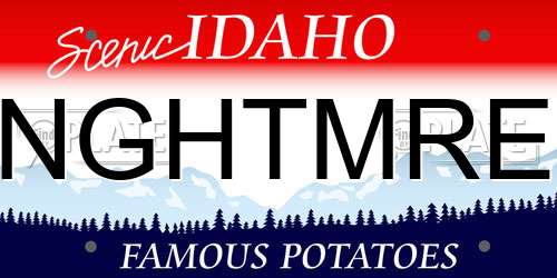 NGHTMRE Idaho License Plate