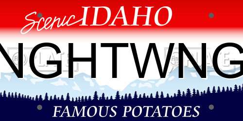 NGHTWNG Idaho License Plate