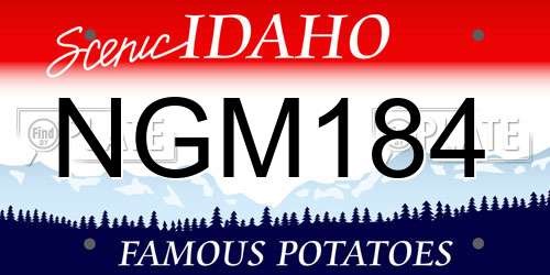 NGM184 Idaho License Plate