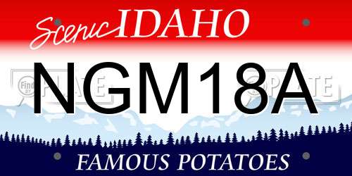 NGM18A Idaho License Plate