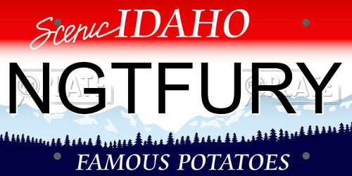 NGTFURY Idaho License Plate