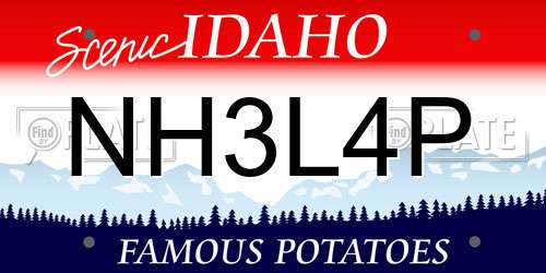 NH3L4P Idaho License Plate