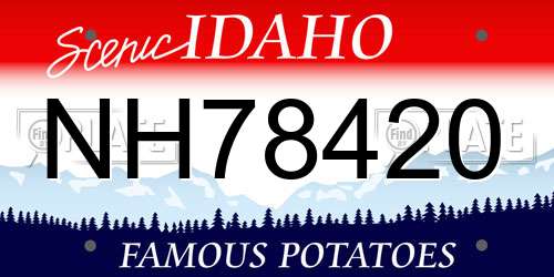 NH78420 Idaho License Plate