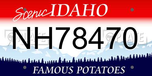 NH78470 Idaho License Plate