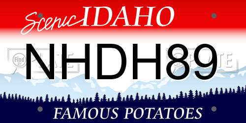 NHDH89 Idaho License Plate