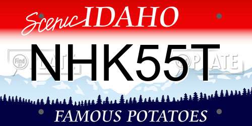 NHK55T Idaho License Plate
