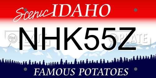 NHK55Z Idaho License Plate