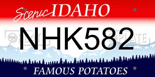 NHK582 Idaho License Plate