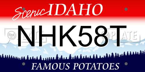 NHK58T Idaho License Plate