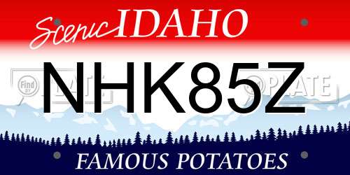 NHK85Z Idaho License Plate