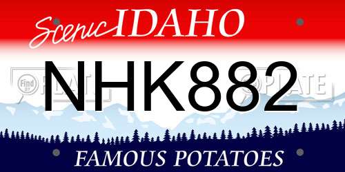 NHK882 Idaho License Plate