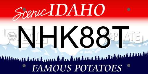 NHK88T Idaho License Plate