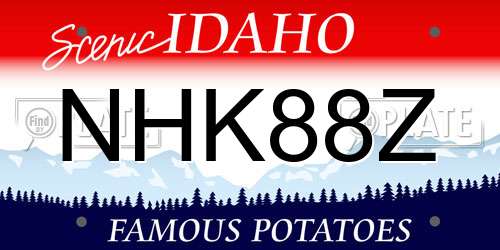 NHK88Z Idaho License Plate