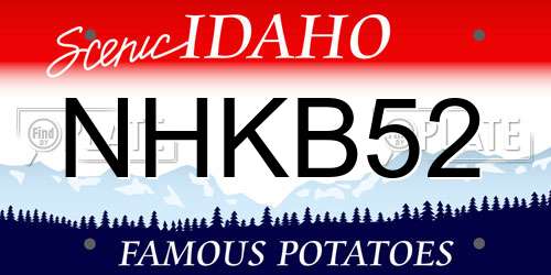 NHKB52 Idaho License Plate