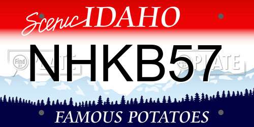 NHKB57 Idaho License Plate