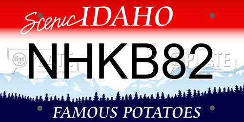 NHKB82 Idaho License Plate