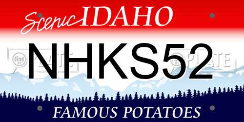NHKS52 Idaho License Plate